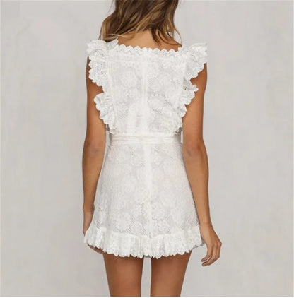 Sexy Beach Style High Waist Lace-up Mini Dress