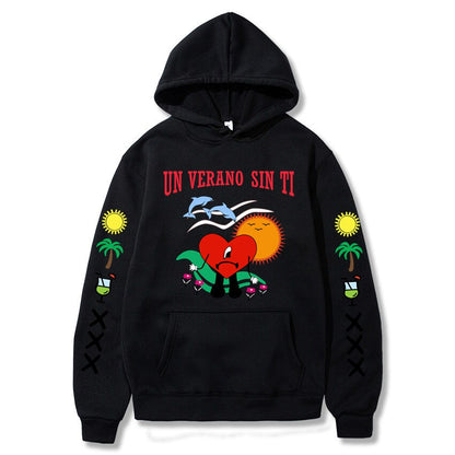 New Bad Bunny Printed Hoodie