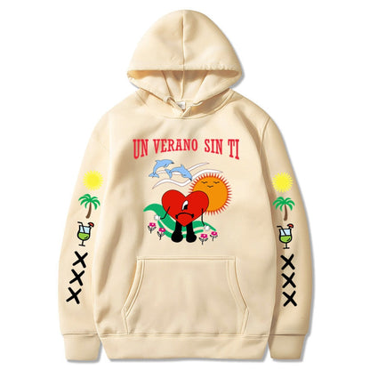 New Bad Bunny Printed Hoodie