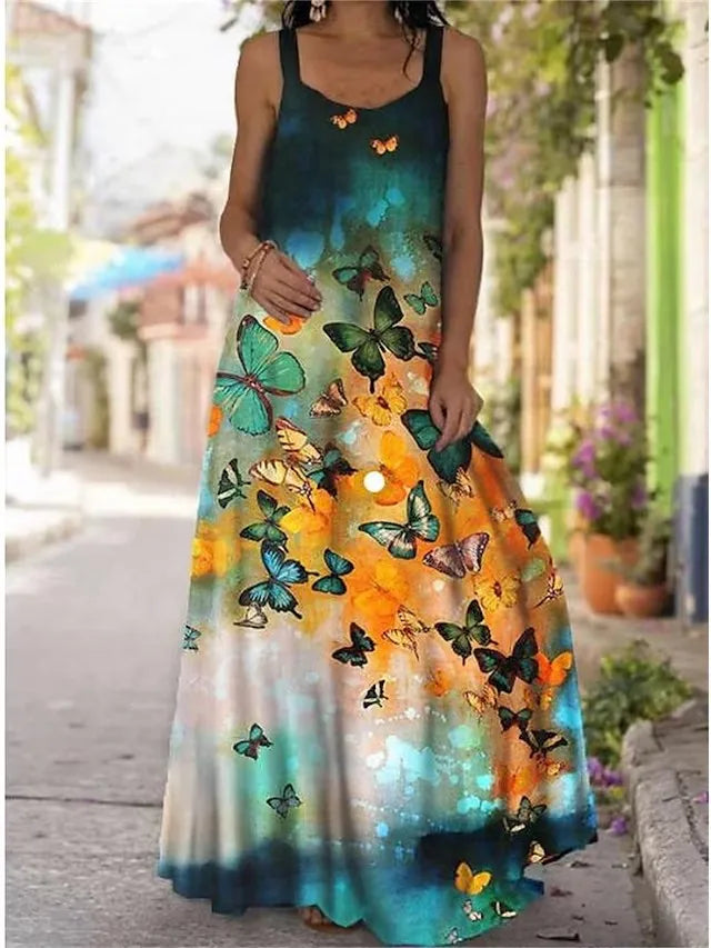 2024 Summer Fashion Loose Plus Size Maxi Boho Dress