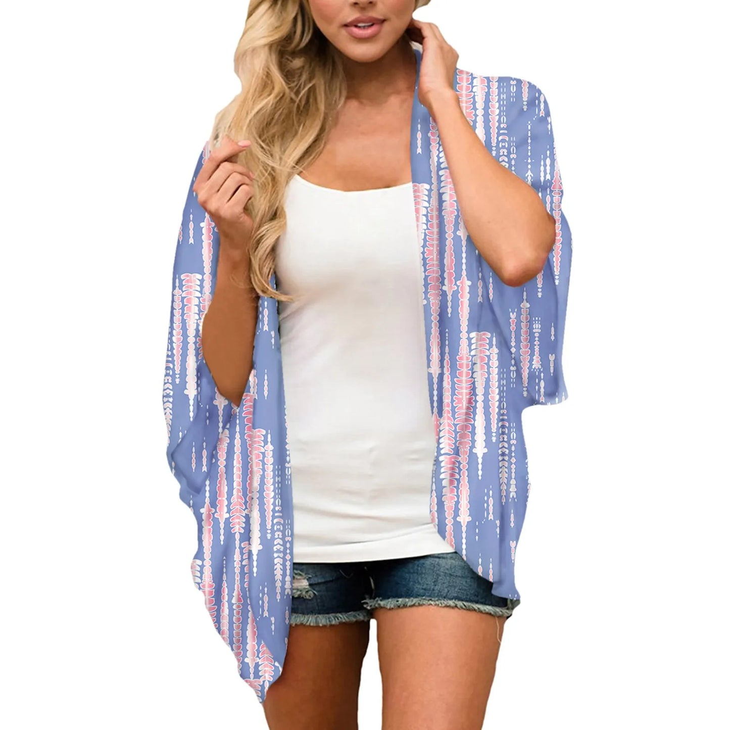 Beach Blouse Fashion Floral Loose Cardigan Kimono Cover Up Bikini Sets