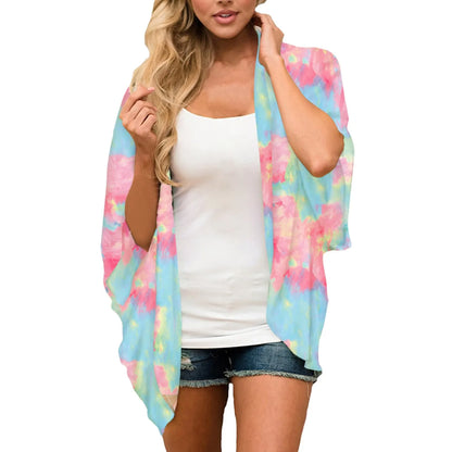 Beach Blouse Fashion Floral Loose Cardigan Kimono Cover Up Bikini Sets