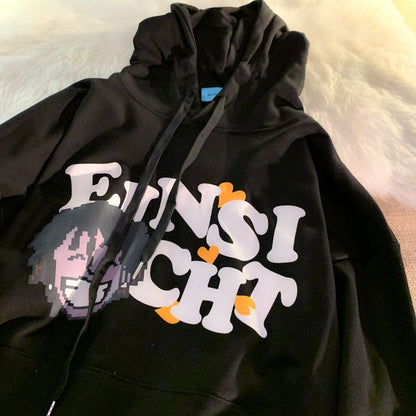 Loose Cozy Hip Hop Character Hoodie