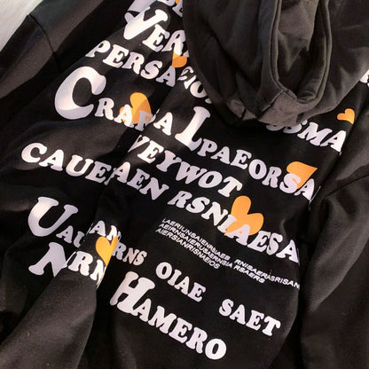 Loose Cozy Hip Hop Character Hoodie