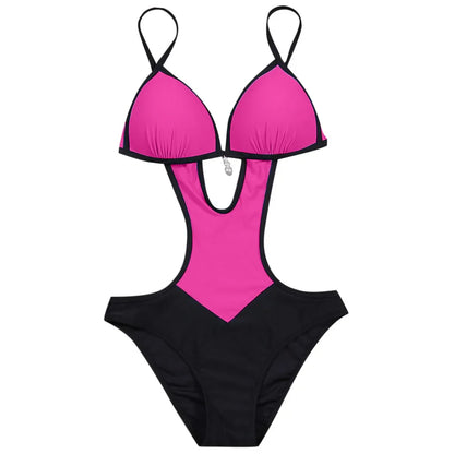 Beading Bandage Push-Up Padded Swimwears One Pieces Bikini Sets