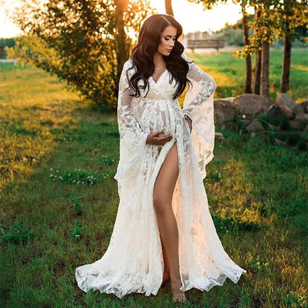 2024 Pregnant Women Costume Maternity Photography Boho Dress