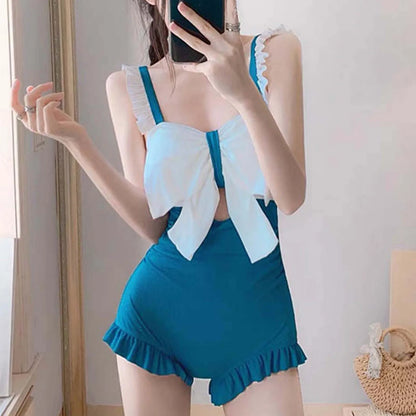 Fashion Swimsuit For Women High Waist Slimming Cute Girls Swimwear Bikini Sets