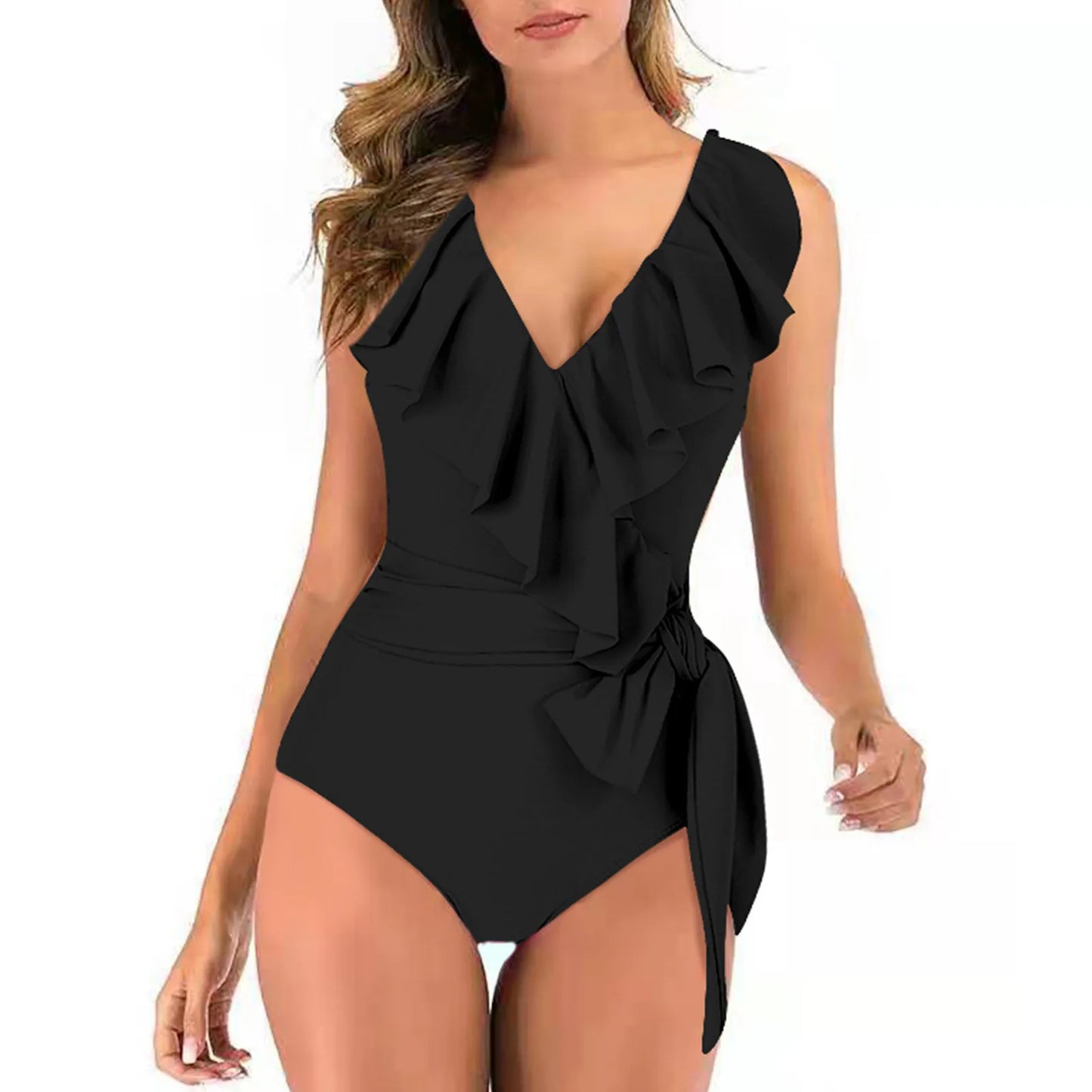 Hot Summer Ruffles Backless Monokini Bandage Bikini Sets