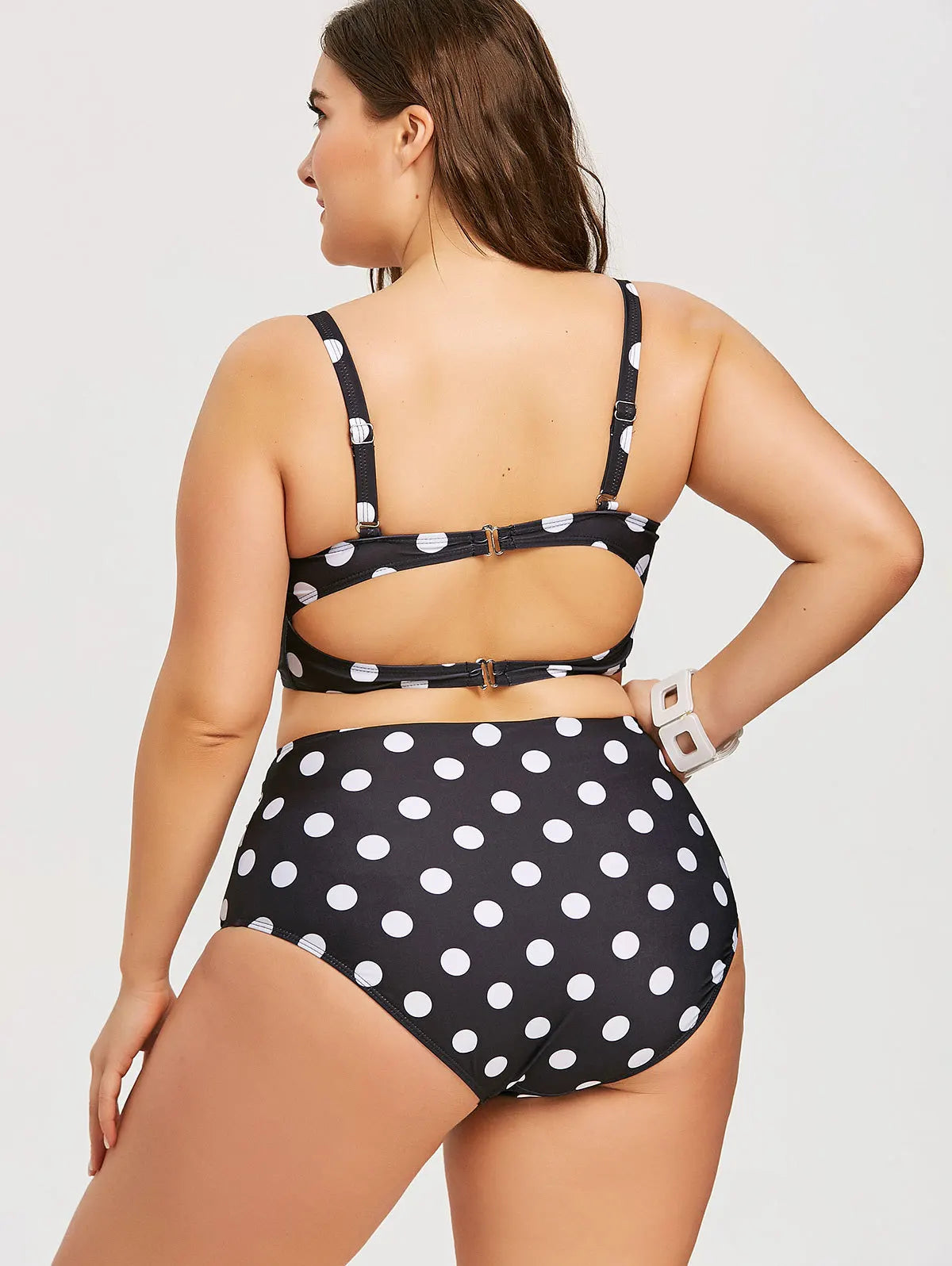 2024 Fashionable High Waist Striking Push Up Plus Size Swimsuits