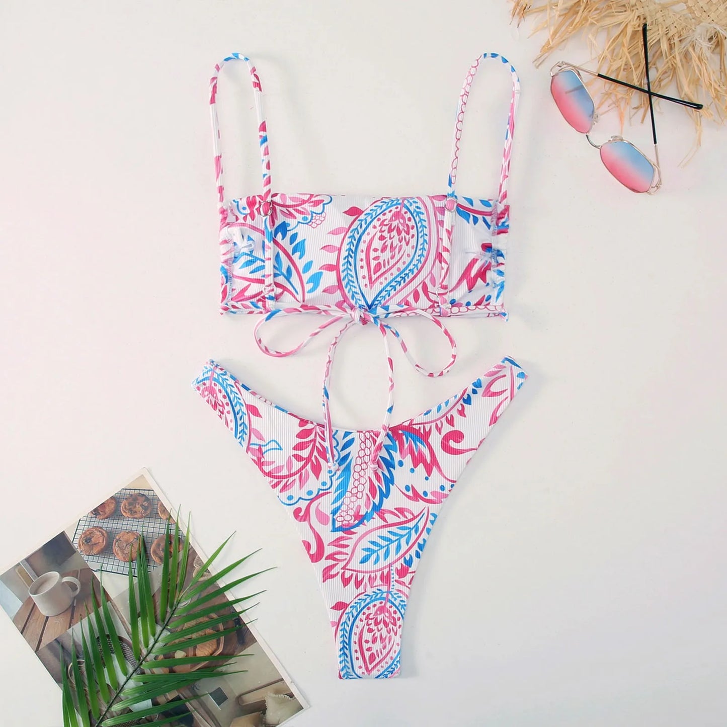 New Floral Printed Sexy Swimsuit For Women Split Swimsuit Bikini Sets