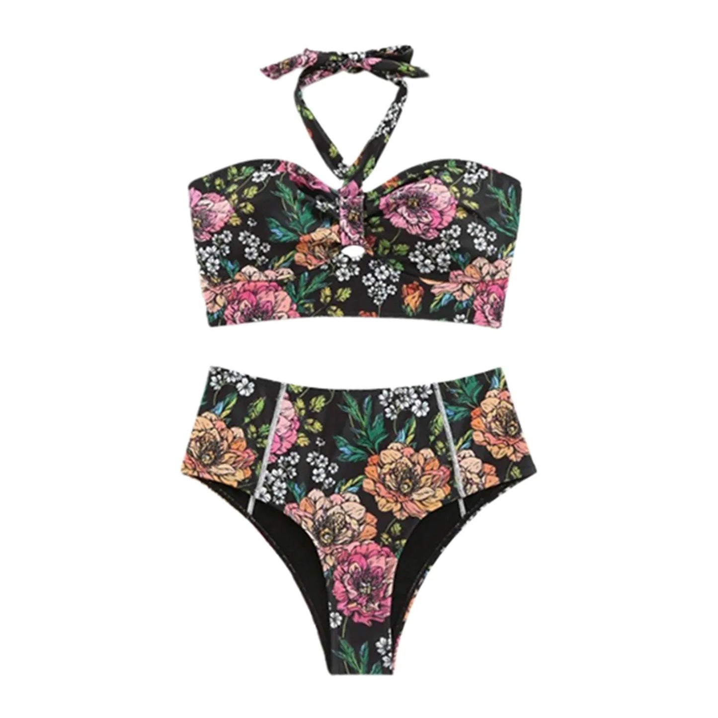 New Printed Beach Halter Fashion Sexy Bikini Sets