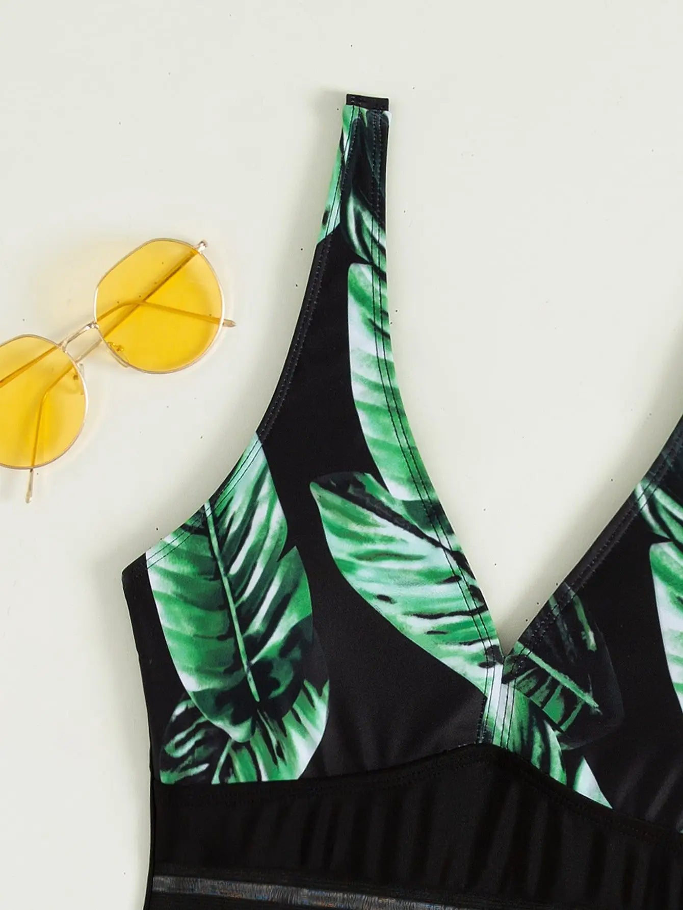 2024 Vibrant Leafy Sporty Floral Basic Swimsuits