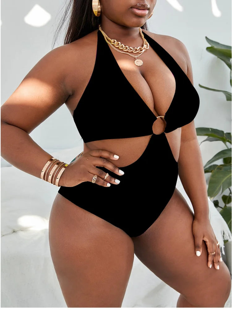 2024 Elegant Oversized Trendy Cutout Plus Size Swimsuits