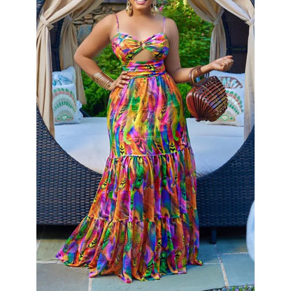 2024 Beach Vacation Sexy Fashion Leisure Maxi Boho Dress