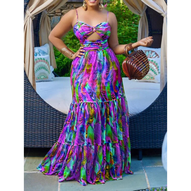 2024 Beach Vacation Sexy Fashion Leisure Maxi Boho Dress