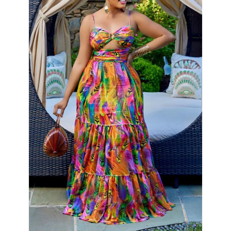 2024 Beach Vacation Sexy Fashion Leisure Maxi Boho Dress