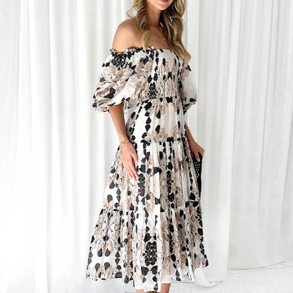 2024 Sexy Floral Printed A-Line Maxi Boho Dress