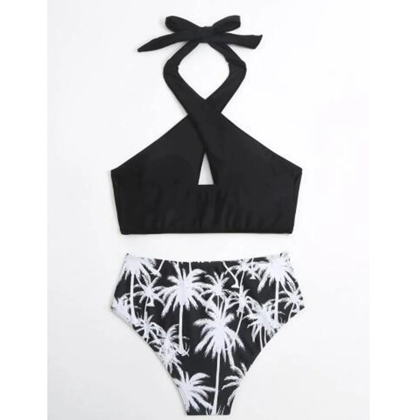 Sexy Halter Neck Hollow Out Swimming Bathing Suits Bikini Sets